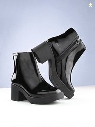 El Paso Women Platform-Heeled Mid-Top Regular Boots