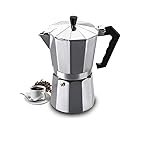 Italian Style Moka Pot â Stovetop Espresso Coffee Maker, Classic Aluminum Percolator, Portable Manual Coffee Brewer for Rich & Authentic Espresso (can make 2 cups)