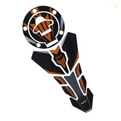 Detachi Bike Tank Pad Fuel Cap Sticker Combo | Scratch Protector | Wat