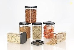 JIALTO Airtight Storage Containers Set of 2, Stackable Plastic Food St