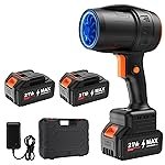 Electric Cordless Leaf Blower, 330,000 RPM Turbo Jet, 2 X 4.0 Ah Batteries & Charger Included, Lightweight Handheld Blower for Patio, Lawn, Dust & Debris Cleaning