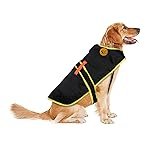 Sage Square Premium Dog Winter Ultra Warm Coat Printed Coat Thicker Fleece Dog Hoodie Vest for Cold Weather (Small-Medium) (16 Inches) (Black)
