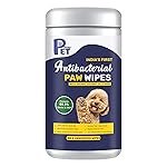 Antibacterial Paw Wipes|with Organic Coconut & NEEM| Moisturises & Cleans Paws| Restore Dry & Cracked Paws| Prevent Germs & Odor| Safe to use| Alcohol Free| 80 Wipes