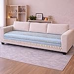 Cortina Printed Quilted Velvet Sofa Cover â Premium Sofa Couch Protector â Soft Plush Velvet, Non-Slip, Machine Washable Furniture Cover (SkyBlue, 2 Seater)