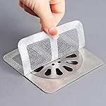 Amazon Basics 20 Pack Waterproof Drain Cover Mesh for Bathroom â Self Adhesive Hair Catcher & Jali Protector