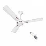 Havells 1200mm Ambrose BLDC Motor Ceiling Fan | Remote Controlled, High Air Delivery Fan | 5 Star Rated, Upto 60% Energy Saving, 2 Year Warranty | (Pack of 1, Pearl White Wood)