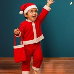 GRAPHENE Santa Claus Dress For Kids Costume Christmas Outfit With Jack