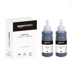 amazon basics T664 Refill Ink Bottle (Dual Pack) | Compatible with Eps