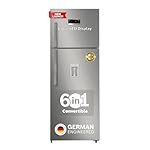 Bosch 368L, 1 Star, Frost Free Double Door Refrigerator with 2.5 L Water Dispenser | 6-in-1 Convertible Storage Modes | Fresh up to 10 Days | Touch Panel | 2 Cooling System (CTC39S21AI, Silver, 2026)