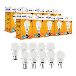 Wipro Garnet 10W LED Bulb for Home & Office |Cool Day White (6500K) |