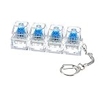 Keyboard Keychain for stress Relief, Keyboard Fidget Keychain Keyboards Decompression Button Finger Clicker Toys Sensory Fun Toys Button Stress Relief Fidgets Gifts to Relieve Stress for Adults