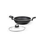 Borosil Granito Non-Stick Fry Pan, Induction Friendly, Granite Finish, PFOA-Free,28 cm Diameter, Black