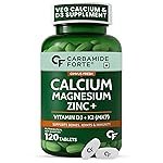 Carbamide Forte Veg Calcium And Vitamin D3 Tablets | Calcium Tablets for Women & Men | Magnesium Zinc Supplement With Vitamin D3 + K2 MK7 To Support Bones health, Joints & Immunity – 120 Tablets