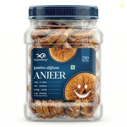 Greenfinity White Anjeer 250g | Premium Dried Figs | Vacuum-Packed Jar