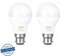 PHILIPS 9 W Basic Standard B22 LED Bulb (White, Pack of 2)