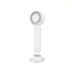 Electric Handheld Fan portable with USB rechargeable Battery (WHITE2)