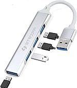 STRIFF USB 3.0 Hub, 4 Port USB Hub Splitter,Portable USB Adapter Mini Multiport Expander for Desktop, Laptop, Xbox, Flash Drive, HDD, Console, Printer, PC, Keyboards, HP, Dell