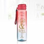 ATTRO Plastic Sports Buddy Deluxe Water Bottle BPA-Free with Leak-Proof Flip-Top Cap, Dual-Color for Gym, School, Office & Outdoor Use Red Blue 800ml