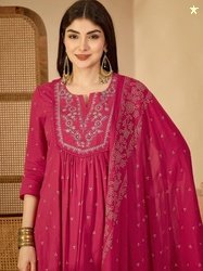 KBZ Women Ethnic Motifs Embroidered Panelled Thread Work Pure Cotton K