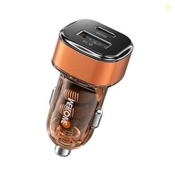 WK LIFE BORN TO LIVE-Car Charger with Transparent A+C Fast Charging, S