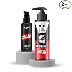 Beardo Godfather Beard Wash & Serum  Beard Softening & Cleansing Combo