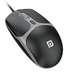 Portronics Toad 103 Wired Optical Mouse with 2400 DPI, Plug & Play, Ambidextrous, Hi-Optical Tracking, 1.5M Cable Length, 30 Lakhs Click Life, Ergonomic Mouse for Comfortable All-Day Grip (Black)