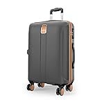 Safari Thorium Royale 8 Wheels Spinner 77cm Large Size Trolley Bag Hard Case Checkin Polycarbonate Luggage, TSA Lock, Wet Pouch Organized Interior, Suitcase, Trolley Bags for Travel, Gun Metal