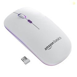 amazon basics Rechargeable Wireless Mouse with RGB LED Backlit 1600 DP
