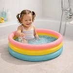 Toy Imagine Baby Bath Tub 0â3 Years | 2 Feet Round Pool 34″ X 10″ Sunset Glow | Soft Inflatable Baby/Kids Tub | Home & Outdoor Swimming Pool for Kids 1-5 Years, Multicolor