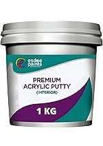 Esdee Paints Interior, Ready-to-Use DIY Wall Flexible Acrylic Putty, Excellent Bonding & Smooth Finish, Easy Application for Home & Office Walls,High Coverage, Ideal for Cracks & Holes (1 KG), White
