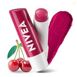 NIVEA Cherry Shine 4.8g Lip Balm|24 H Melt in Moisture Formula|Natural