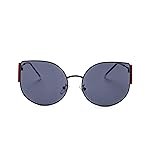 Intellilens | Branded Latest and Stylish Sunglasses | 100% UV Protected | Light Weight, Durable, Premium Looks | Men & Women | Black Lenses | Cateye | Medium