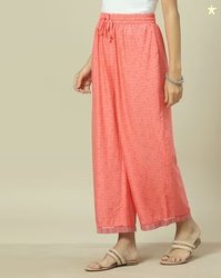 Rangriti Women Printed Palazzos with Elasticated Drawstring Waist