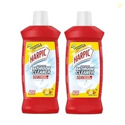 Harpic Bathroom Cleaner Liquid, Lemon - 1 Litre (Pack of 2) | New Thic