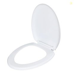 Amazon Basics Slow Close Toilet Seat Cover with High Gloss Finish, Ova