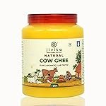Jivika Natural Cow Ghee 1L | 100% Pure, Natural, Hand Churned | Grass-Fed Desi Ghee | Nutritious, Heart Healthy, Boosts Immunity & Energy | Lab Tested PET Jar