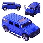 Toy Cloud DieCast Model Cars Hummer Metal Car for Kids Pull Back Action Opening Doors Toy Cars for Boys 5-8 Years – Blue