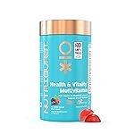 Nutriburst Multivitamin Gummies for Men and Women | Boosts Immunity, Energy & Overall Wellness | Vitamins A, B, C, D, E & Biotin | No Added Sugar | Health & Vitality | Mixed Berry Flavor | 100% Vegetarian | 60 Gummies