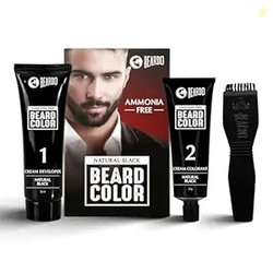 Beardo Beard Color For Men - Natural Black, 60ml | Long Lasting | No A