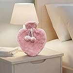 Lifelong Heart Shaped Hot Water Bottle 1000 ml with Washable Fur Cover | Hot Water Bag for Pain Relief & Period Cramps | Ideal for Hand & Belly Warmer | Comfort with Leak-Proof Design (LLEHWB18)