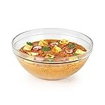 CELLO Zenith Round Serving Glass Bowl for Kitchen 1 Litre, Transparent | Microwave Oven & Dishwasher Safe, Freezer & Fridge Safe, Leadfree Toughened Crystal Glass Bowl for Serving Mixing Dining