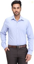 Raymond Men Slim Fit Solid Cut Away Collar Formal Shirt