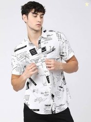 KETCH Men Slim Fit Printed Spread Collar Casual Shirt