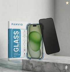 PAMVIO Matte Tempered Glass for iPhone 15 Pro Max | Edge to Edge Full
