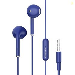 Ambrane Wired Headphones in Earphones with in-Line Mic for Clear Calli