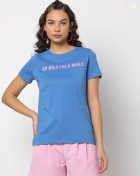 JDY BY ONLY Typographic Print Crew-Neck T-Shirt