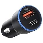 Zebronics 38 Watts Car Charger, Dual Output (USB + Type C), PPS Tech, Rapid Charge, Compact Design, for Smartphones, iPhones, Tablets, Earbuds (CC2018, Black)
