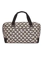 ZOUK Collapsible Duffle Bag for Men and Women | Lightweight Foldable Travel Duffel Bag | Vegan Leather & Handcrafted Fabric | Water-Resistant Lining | 33L Weekend & Short Trip Bag | Bidri Kaiser