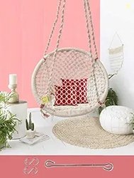 Curio Centre Round Cotton Home Swing & Hammock Chair (135 Cm X 57 Cm X