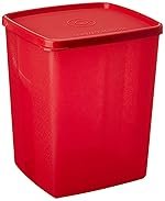 SignoraWare 500ml Freezer Fresh No.3 Plastic Container with Lid, Bpa Free Bowl, Food Grade Box, Spill Leak Proof Case, Microwave Safe Compatible, Semi Transparent, Store and Stack (0.5Litres Red)